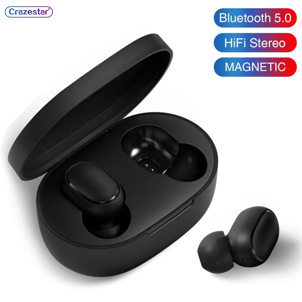 

New TWS Bluetooth 5.0 Wireless Earphone Stereo Earbuds Noise Cancelling Headset with Mic for Xiaomi Redmi iPhone Huawei Samsung