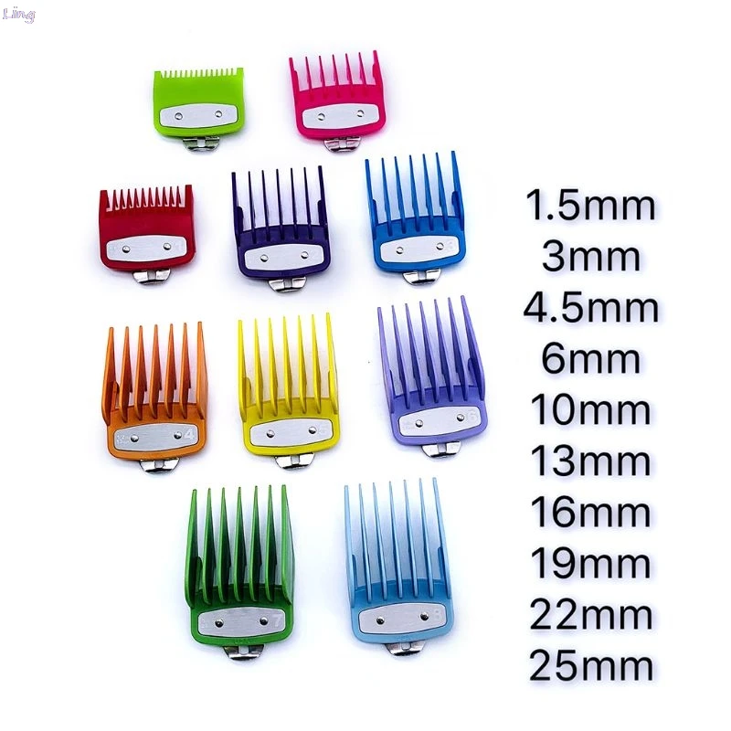  Colorful Guide Comb Multiple Sizes Metal Limited Combs Hair Clipper Cutting Tool