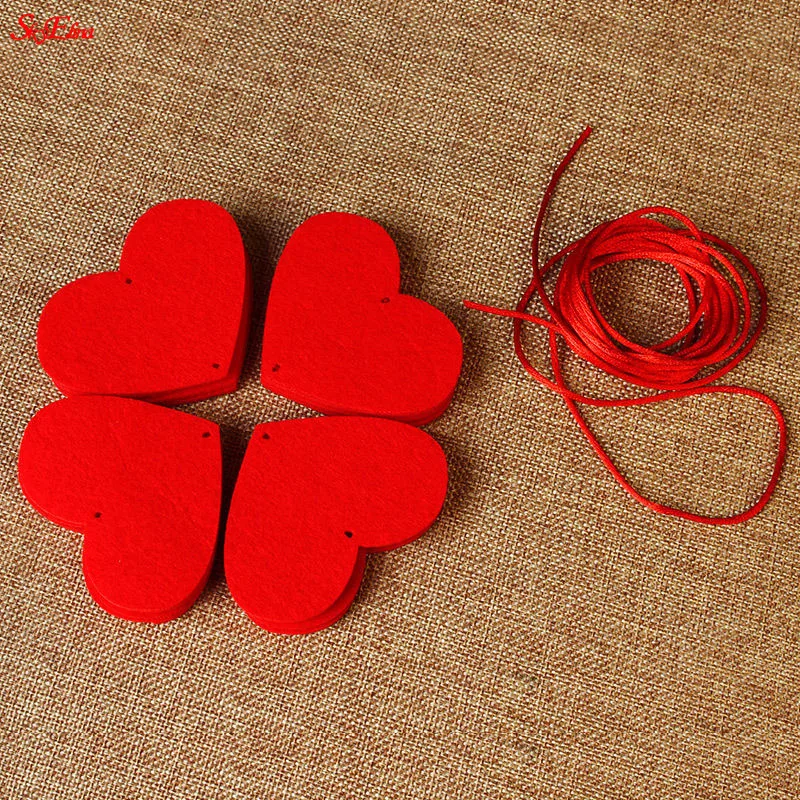 Занавеска в виде красного сердца из нетканого материала Женский баннер