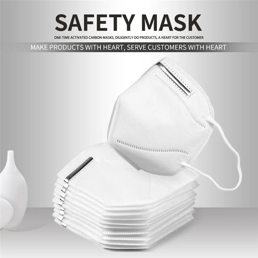 

10pcs KN95 Mask Anti-dust Mask Dustproof Mask 3-Ply anti-industrial mask Elastic Soft Breathable Face Mask