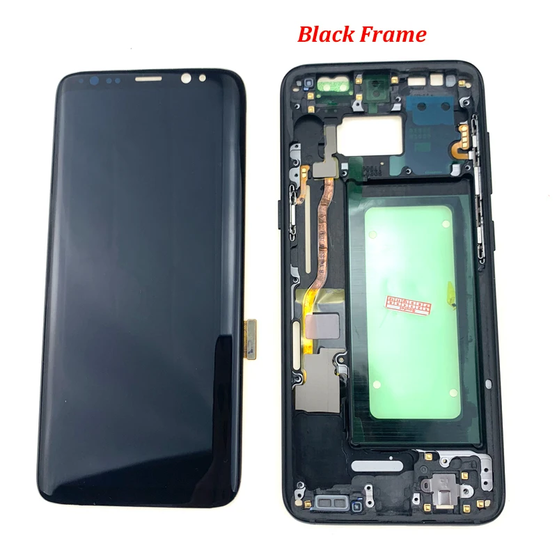 Протестированный Spuer AMOLED lcd для samsung S8 Plus G955F lcd для samsung S8 G950F ЖК-экран сенсорный дигитайзер в сборе с рамкой