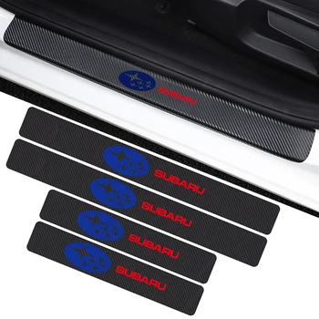 

4pcs Car Door Waterproof threshold Carbon Fiber Protective Sticker For Subaru STI Legacy Forester Outback Rally WRX WRC Impreza