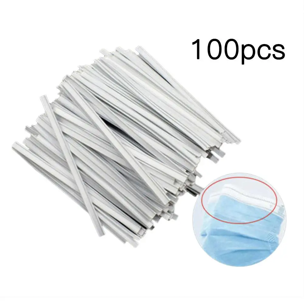 

100 Face Mask with Lanyard Sub-Strap Adjustable Elastic Cord nose bridge nose clips DIY manufacturing