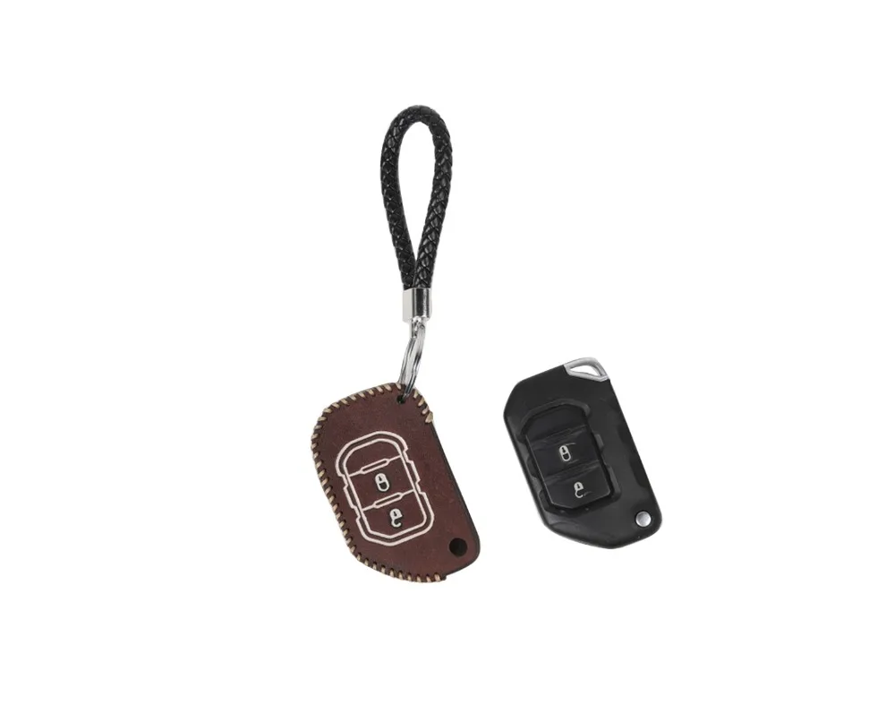 Для Jeep Wrangler JL+ ключа автомобиля держатель, кожаный чехол в стиле ретро Стиль брелок для Jeep JL ключи Чехол протектор аксессуары 4 шт