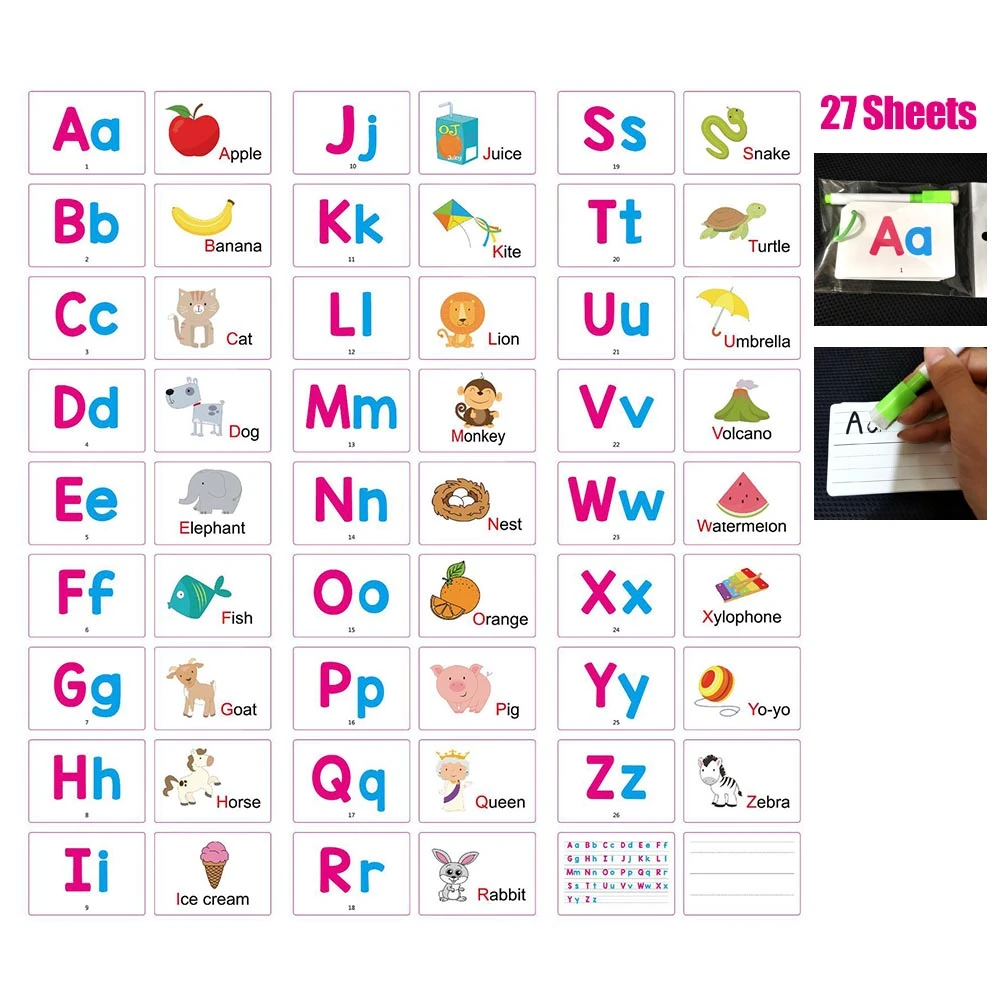Alphabet | Abc Cards Free Shipping | Abc Cards Children - 27pcs Baby - Aliexpress