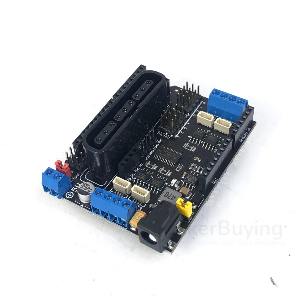 Tasa de descuento Arduino-Placa de controlador de servoescudo, Control remoto inalámbrico, mango de PS2 YlpN3kp3