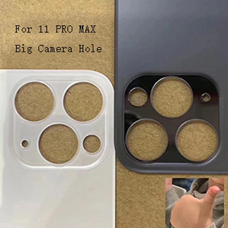 

1PCS Big Camera hole Back Battery Cover Glass Panel Door For iPhone 11/11 Pro/11 Pro Max Rear Housing Repair Replacement