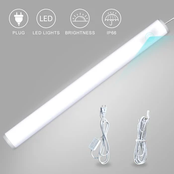 

Hand Dimmable Under Cabinet Lighting with Cable LED Light Bar Inline Control Lamp, Multicolor Under Counter Lights for Desk, Roo