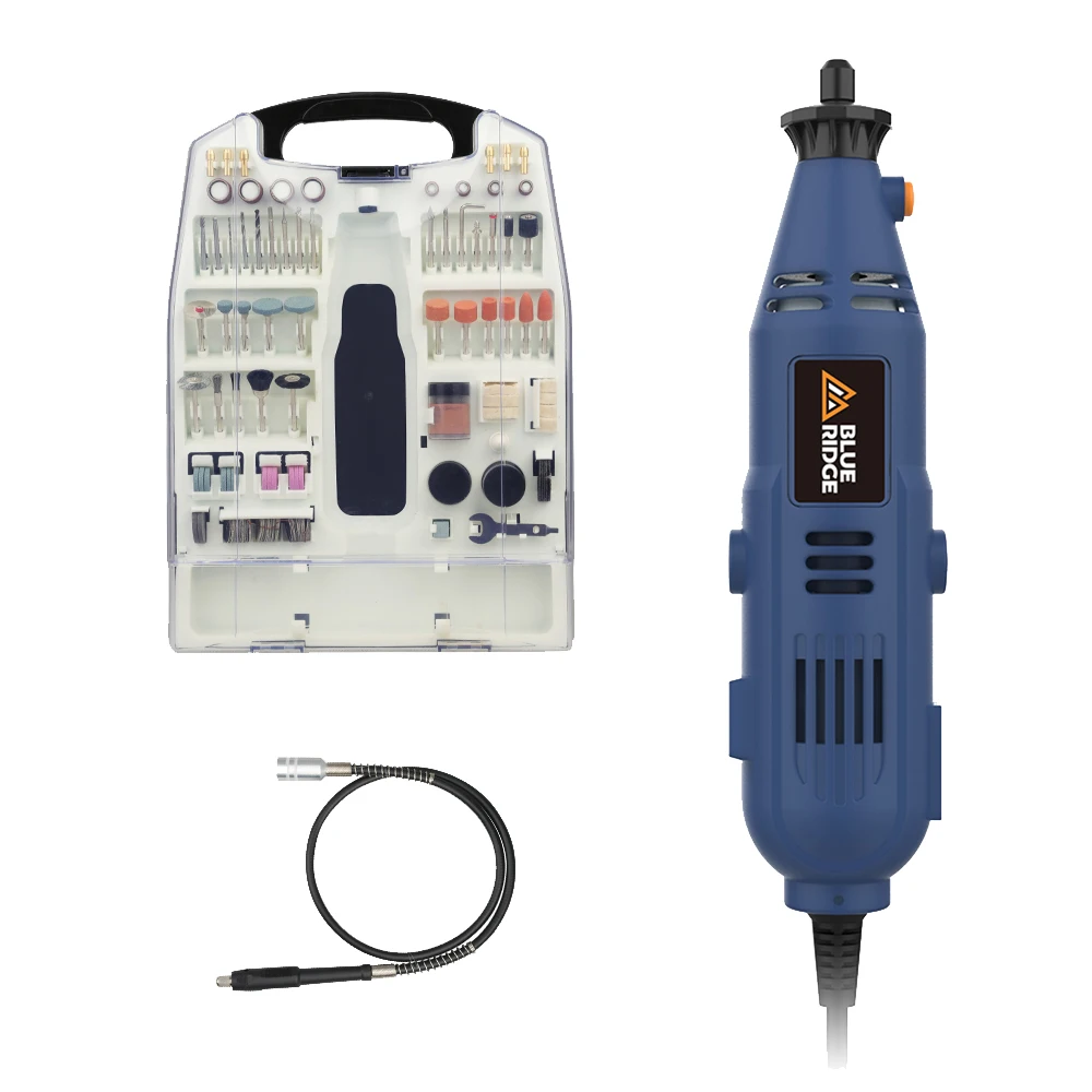 

BLUERIDGE 130W Electric Drill Rotary Tool Multi Tool BR3100 Engraver Pen Mini Grinder kit 233pcs Accessories for Dremel