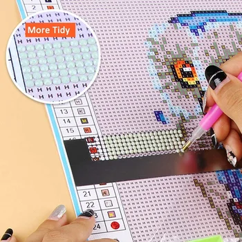 

2 Pieces 5D Diamond Painting Tool Rulers Diy Drawing Rulers with Blank Grids and Light Drill Pens Fix Tools