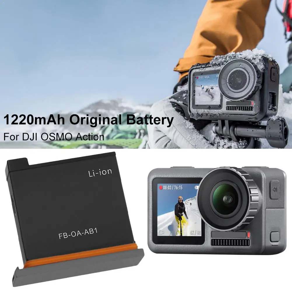 

1220mAh Backup Original Battery Pocket For DJI OSMO ACTION Sports Camera Battery Accessories