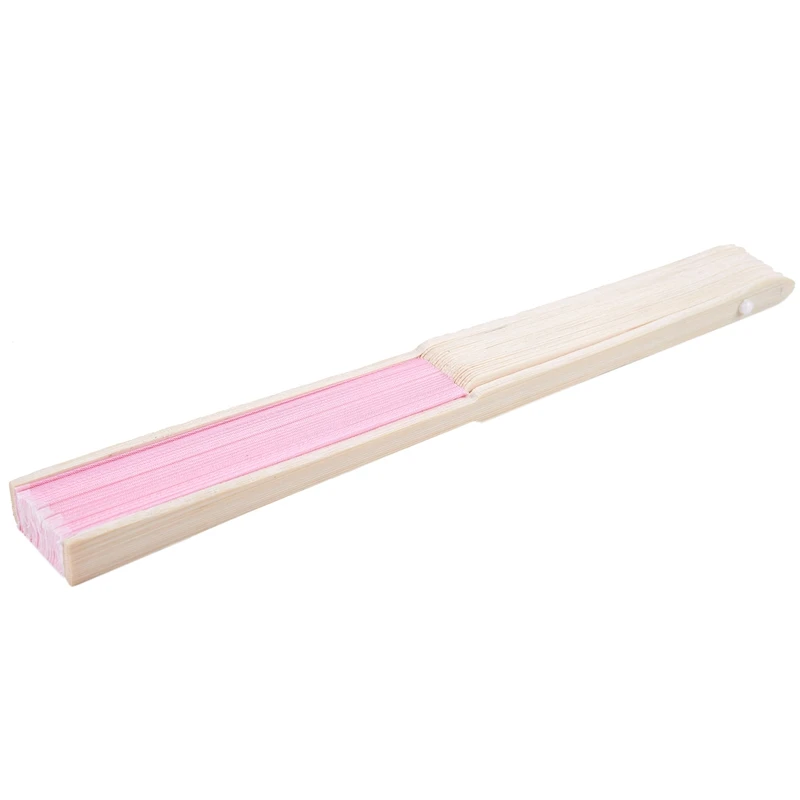 NEW 1pcs Luxurious Silk Fold hand Fan in Elegant Laser-Cut Gift Box Random Color