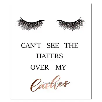 Online Moderne Nordic Leinwand Malerei Wimpern Poster Make-Up Leinwand Drucke Salon Decor Wand Kunst Bild Für Mädchen Lash Hause Deco