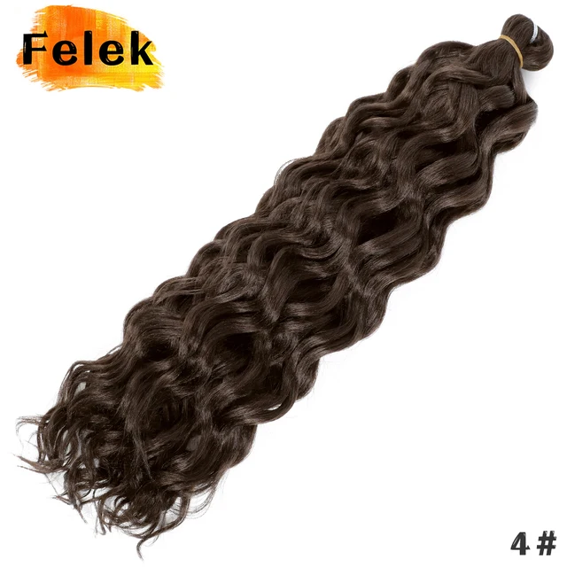 Ocean Wave Braiding Hair Extensions Crochet Braids Synthetic Hair Hawaii Afro Curl Ombre Curly Blonde Water Wave Braid For Women #4