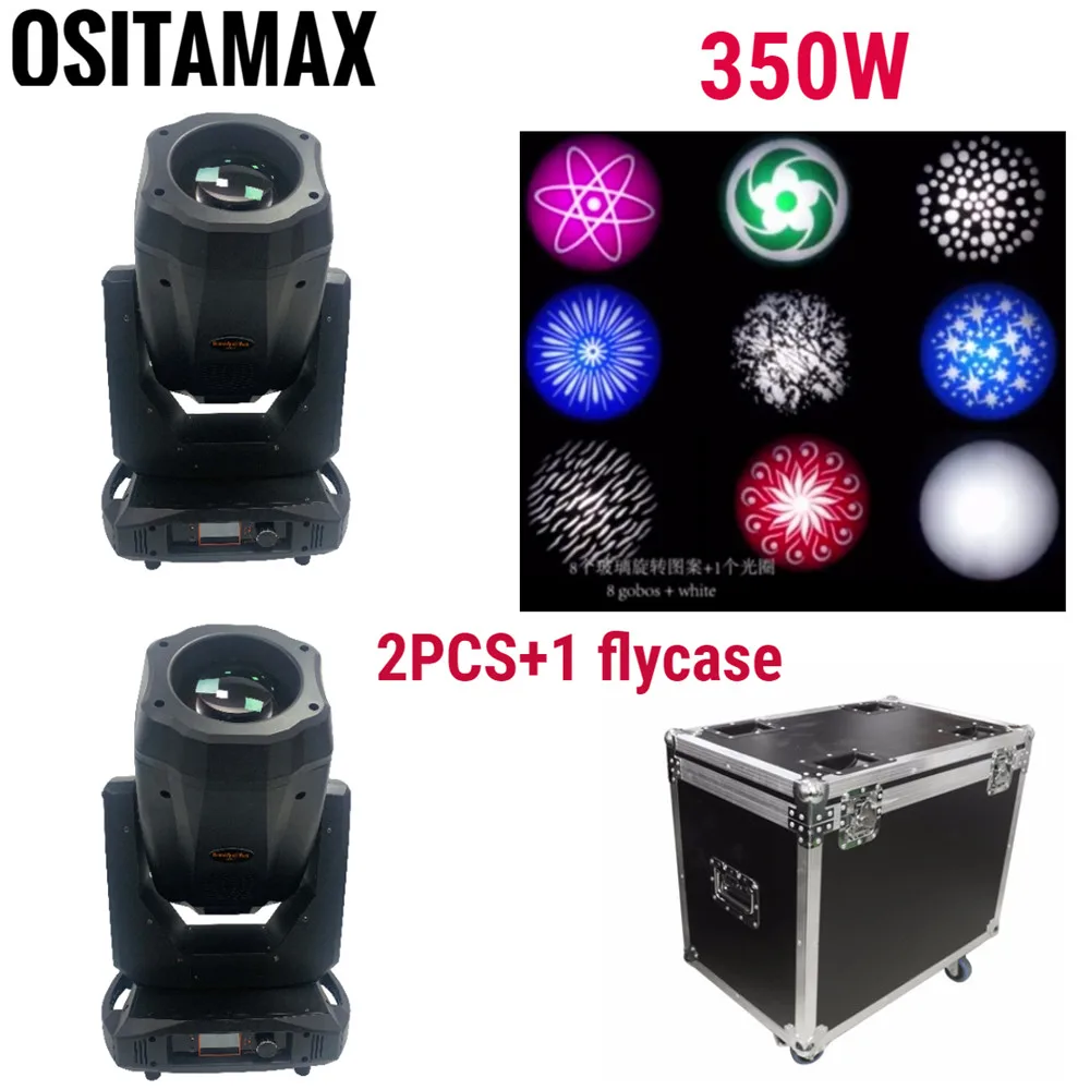 2шт с flycase 350 Вт Луч Шарпи движущаяся головка 17r светильник dmx прожектор Zoom светильник ing луч движущаяся головка 17r лампа вечерние сценический светильник луч