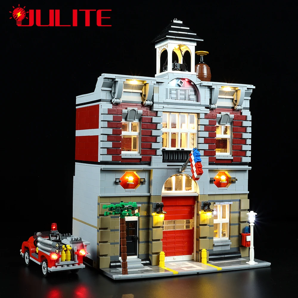 Building Blocks Sets Street Creator 15004 The Fire Brigade Bricks Model Kids-Toy 