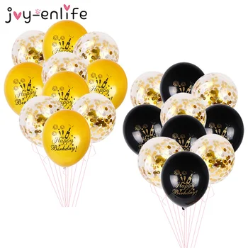 

10pcs Happy Birthday Balloons Air Balloons Birthday Party Decorations Kids Party Gold Confetti Ballon Decor Baby Shower Globos