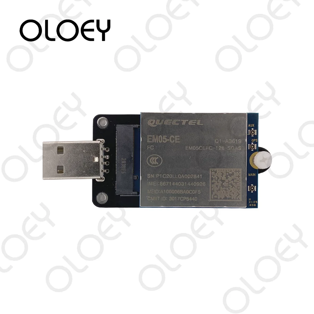 

Quectel EM05-CE EM05CEFC-128-SGAS 4G LTE Wireless IoT Module + M.2 To Mini PCIE USB Adapter Develpment Board With SIM Slot