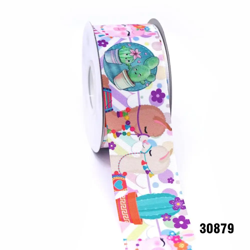 30879 Free shipping 50 yard cartoon printed grosgrain ribbon 30884 - Цвет: 30879