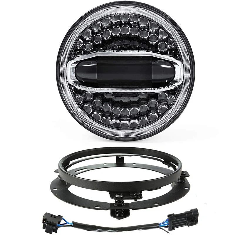 

7 Inch Halo LED Headlight Hi/Lo Beam for Street Glide Electra Glide Ultra Classic Road King Heritage Softail Motorcycle Headlamp