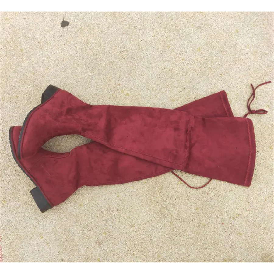 

spring Thin 2019 Winter Round Elastic Fabric High boots