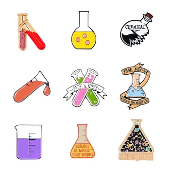 

Cartoon Medicine Medical Equipment Enamel Pins Beaker Test Tube Bottle Brooch Backpack Button Badge Clothes Jewelry for Doctors
