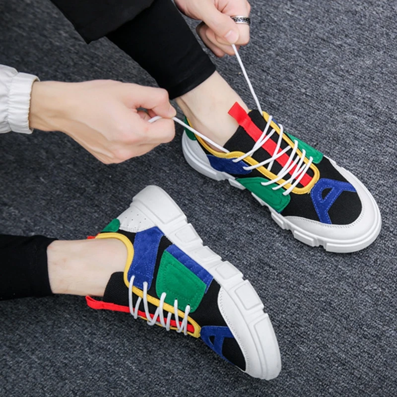 

Puimentiua Men Sneakers Men Mixed Color Breathable Mesh Casual Shoes Men Comfortable Fashion Tenis Masculino Adulto Men Sneakers