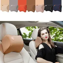 Автомобильная подушка для шеи из пены с эффектом памяти, ткань для снятия усталости на подголовник, дышащие съемные чехлы для автомобиля, дома, путешествий