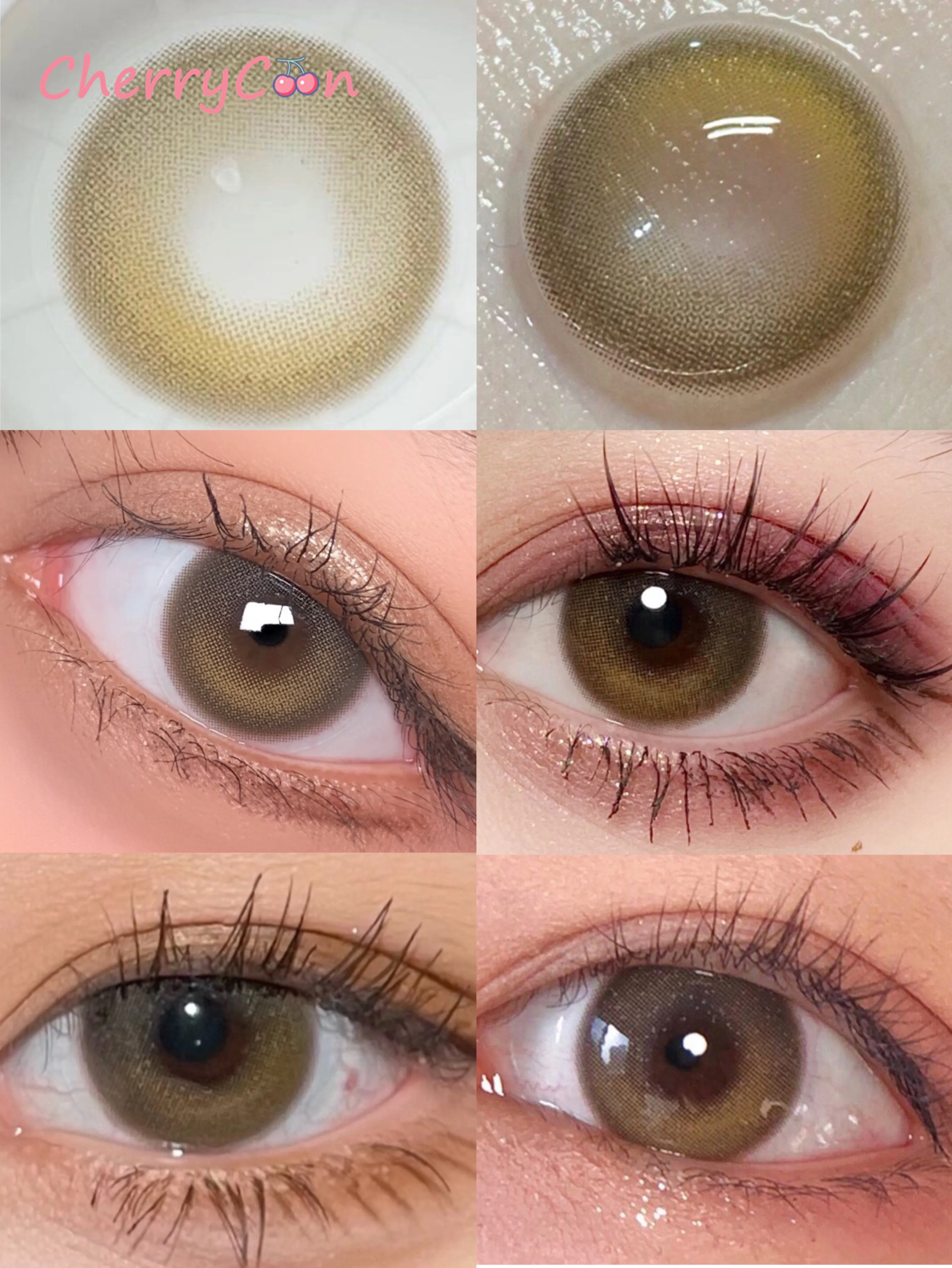 

CherryCon pure violet Contact Lenses Colored yearly Soft for Eyes big beautiful pupil Contact Lens Myopia degrees 2pcs/Pair