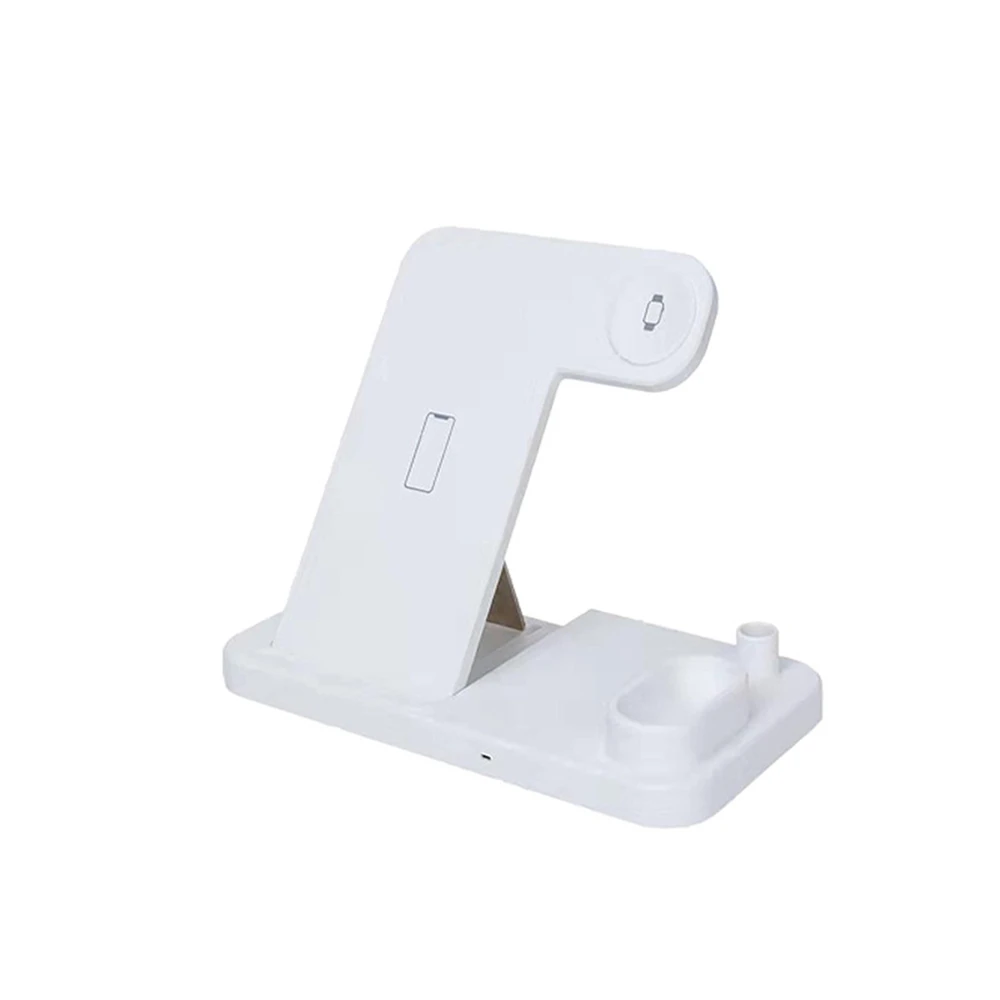 4 in 1 Folding QI Wireless Charger Fast Charging Dock Stand for Airpods for Apple Pen / Watch 1/2/3/4 for iPhone X 8 Smart Phone