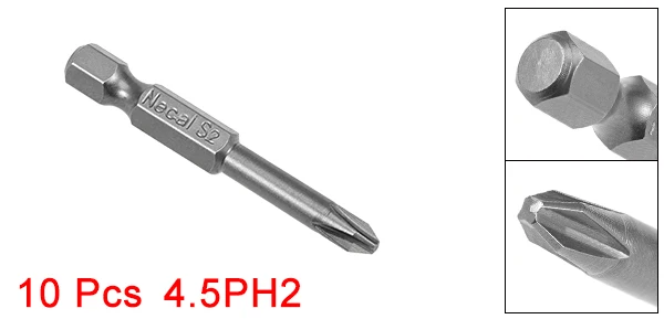 10p H1or4x50x4.5PH2 Uxcell 5/10 шт. Phillips 4-6PH0 Магнитная отвертка S2 отвертка для Электрические Ручные отвертки пневматические сверла и так далее - Цвет: 10p H1or4x50x4.5PH2