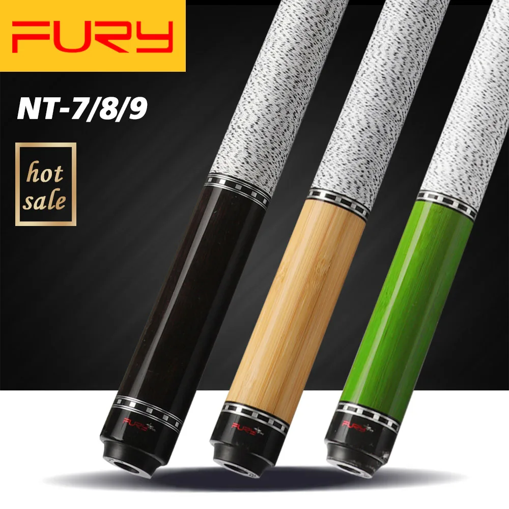 FURY NT7/8/9 бильярдный кий 13 мм Tiger Tip 147 см длина HTH Tecnologia Клен Вал профессиональный с