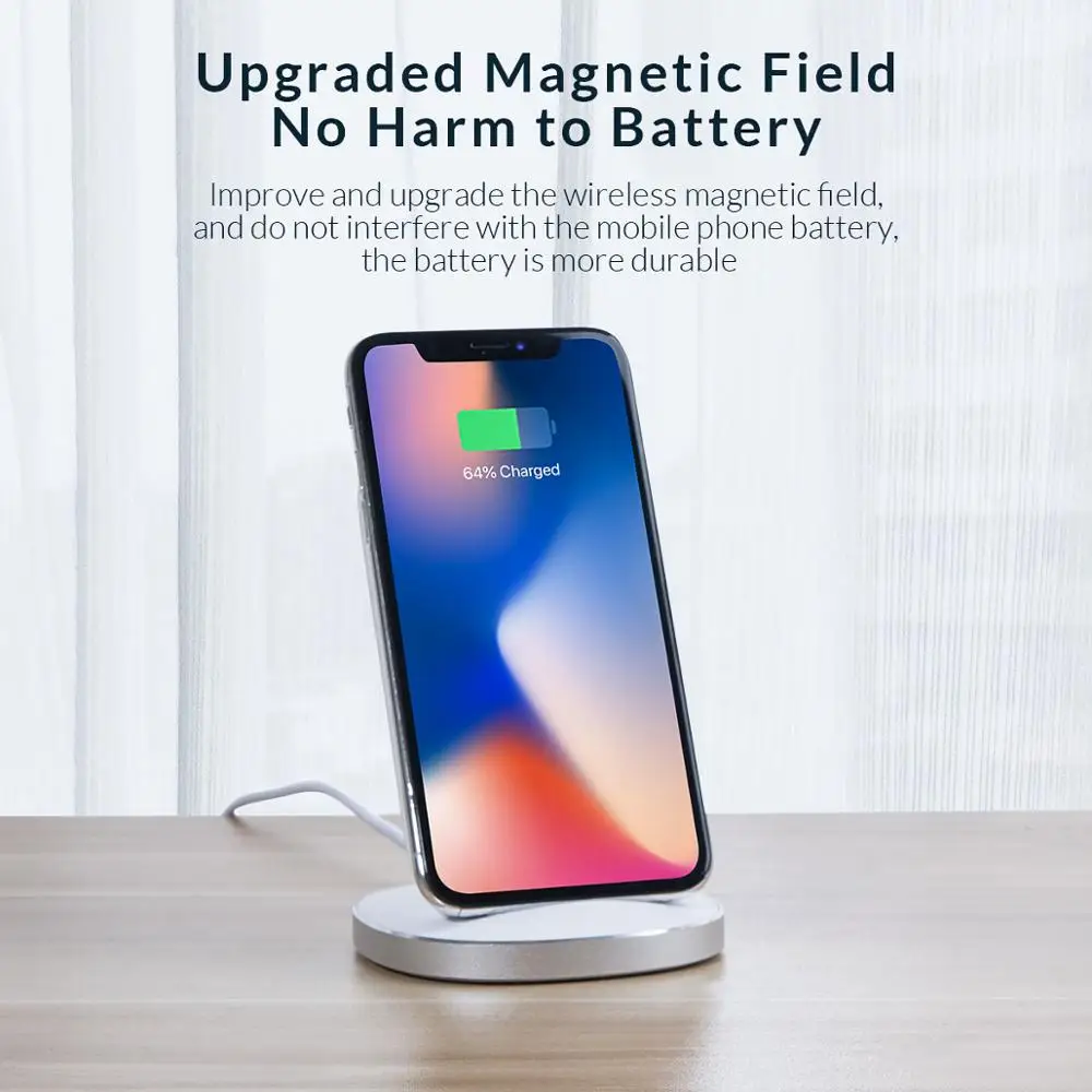 ORICO Schnelle Wireless Charging Dock Station Qi Drahtlose Ladegerät für iPhone X XS 8 Samsung Tele