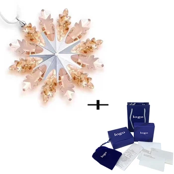 

New Fashion Snowflake Car Pendant Winter Star Crystal Icicles Building Decorations Send Family Birthday Christmas New Year Gifts