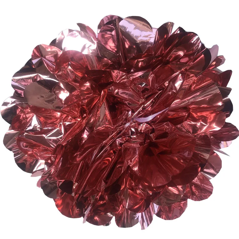 

10PCS Per Lot PET Rose Gold Foil Paper Pom Poms Wedding Party Decoration
