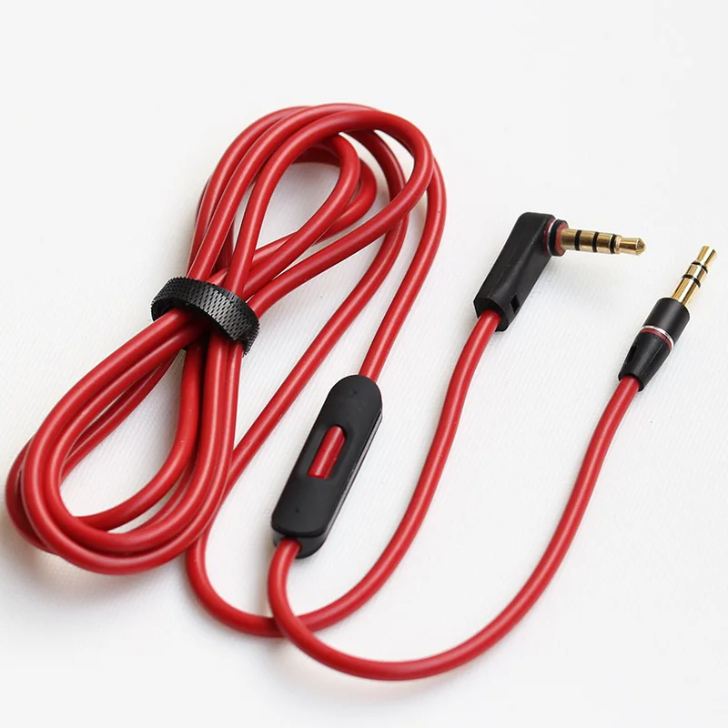 3.5mm Male to Male stereo audio AUX cable with Mic and pause controller for  headphone headsets & car AUX