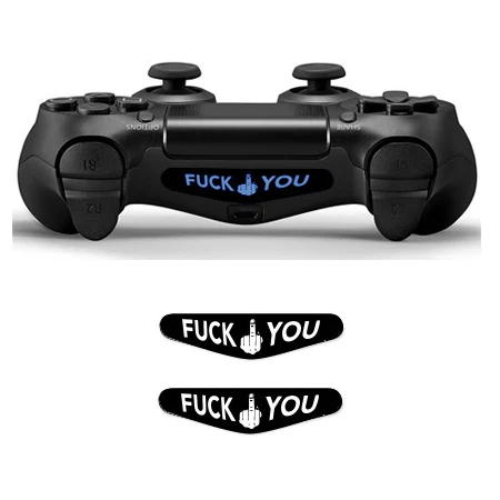YSLED0530-2pcs 1 пара модных пользовательских PS4 светодиодный световой бар виниловые наклейки для Playstation 4 Dualshock контроллер лайтбар крышка наклейки - Цвет: YSLED0530-2pcs