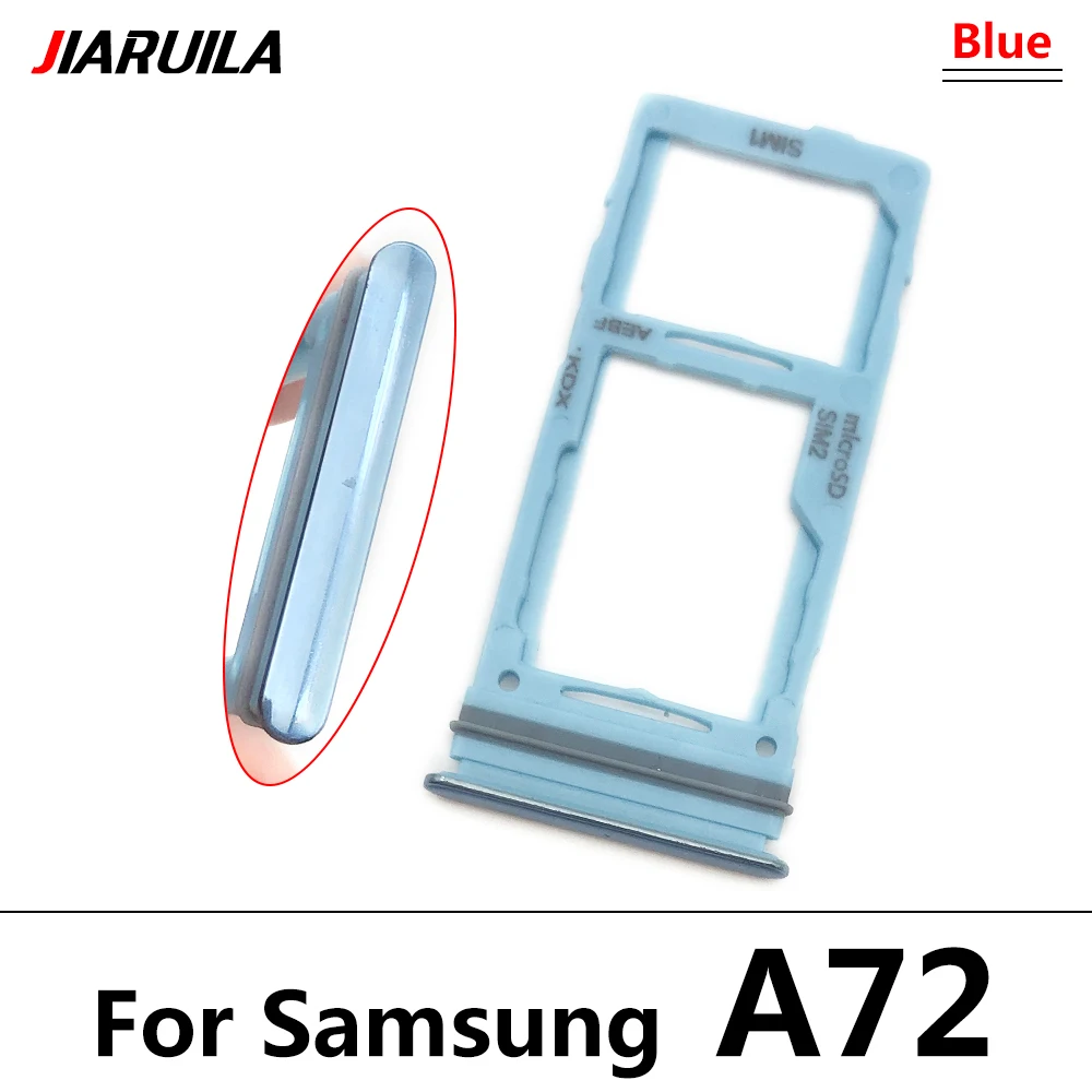 Original New Sim SD Card Tray For Samsung Galaxy A32 4G A52 A72 Phone SIM Chip Holder Slot Adapter Drawer Part  With Repair Part mobile phone frame