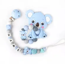 Bracelet de dentition pour bébés, collier et sucette à mâcher, jouet en silicone pour bébés, De qualitÃ© alimentaire, jouet de maternelle en forme de koala 