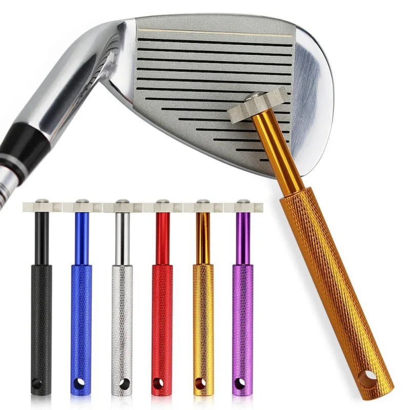 

Golf Sharpener Golf Club Grooving Sharpening Tool Golf Club Sharpener Head Strong Wedge Alloy Wedge Sharpening Cut 5 colors
