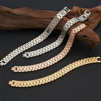 Bracelet de style chaîne de montre de 15 mm de large pour homme, bracelet de luxe imperméable en acier inoxydable couleur or, bijoux masculins en gros 3