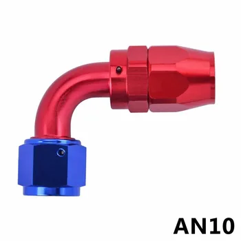 

AN10 90 Degree Oil Hose Line Swivel Fitting Adapter Aluminum Fuel Line Hose End Fitting Adaptor Reusable Pipe Joints Connector