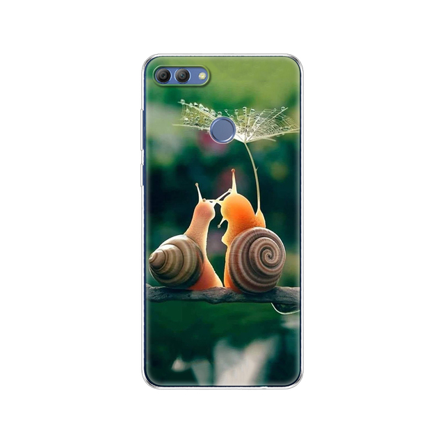 Huawei P Smart 2018  phone case protective 7S soft tpu silicone back cover 360 full protection printed transparent coating