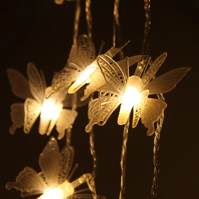 

LED Colored Lamp Flashing Light String Lights Butterfly Battery Box String Lights Wedding Holiday String Lights LED Christmas La