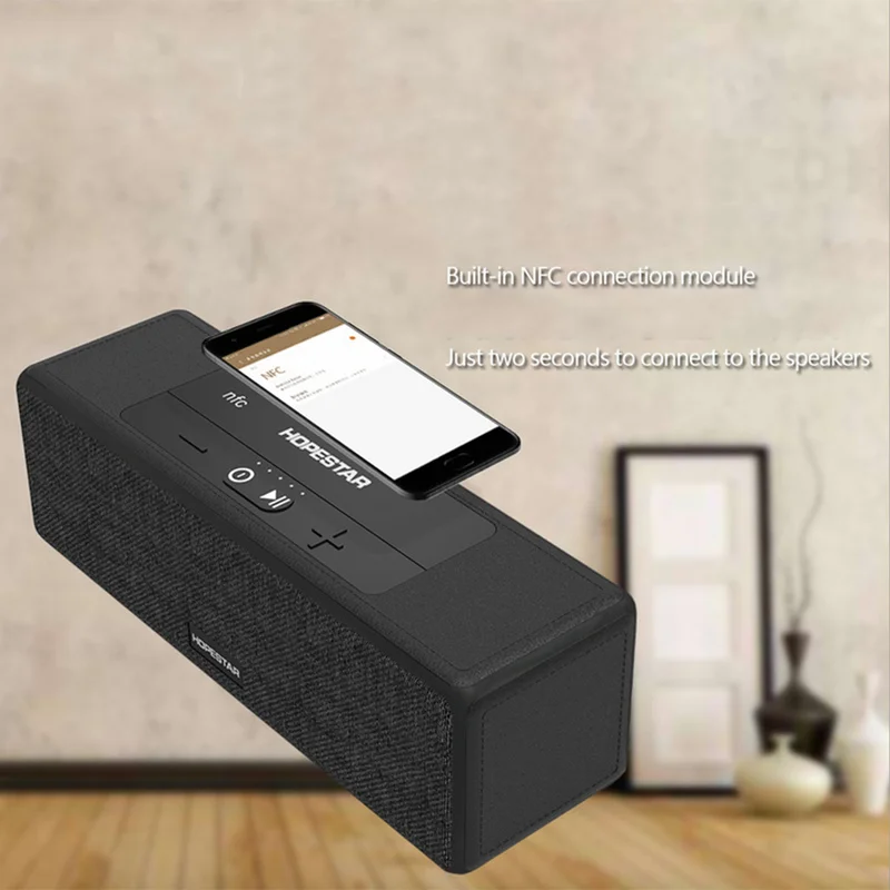 HOPESTAR A5 HiFi беспроводной 18650 2400 мАч bluetooth динамик NFC Сабвуфер Altavoces Soundbar power Bank