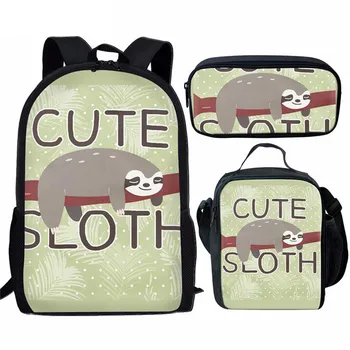 

Kids Bag for School Custom pattern Cute Animal Sloth Printing School Bags Children Primary Backpack Girls Boys Kawaii Book Bags