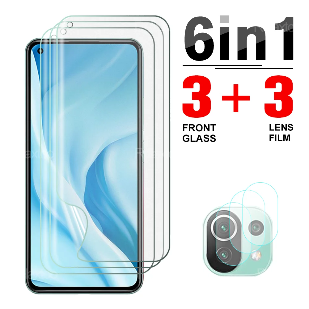 mobile phone screen protector 6IN1 Hydrogel Film Full Cover Protection For Xiaomi Mi 11 11i 11T Lite Pro Ultra 5G 4G Screen Protector Safety Protective Film phone protector