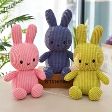 Poupée lapin en peluche de 25CM de hauteur, jouets pour enfants, coussin de dos de couchage mignon, poupées d'accompagnement pour bébé, cadeau de noël