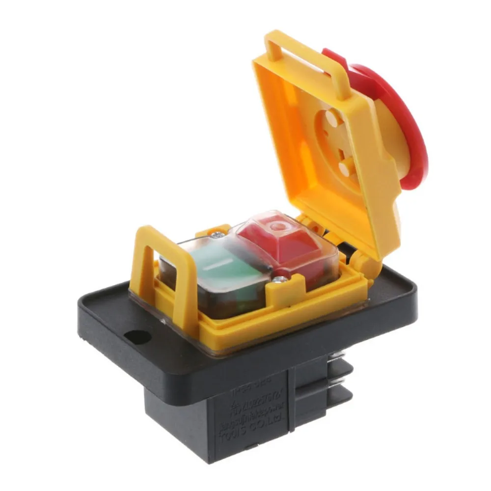 KJD12 250V 4 Pin Start Stop No Volt Release Push Button Switch NVR Common to Woodshop and Metalwork Machines