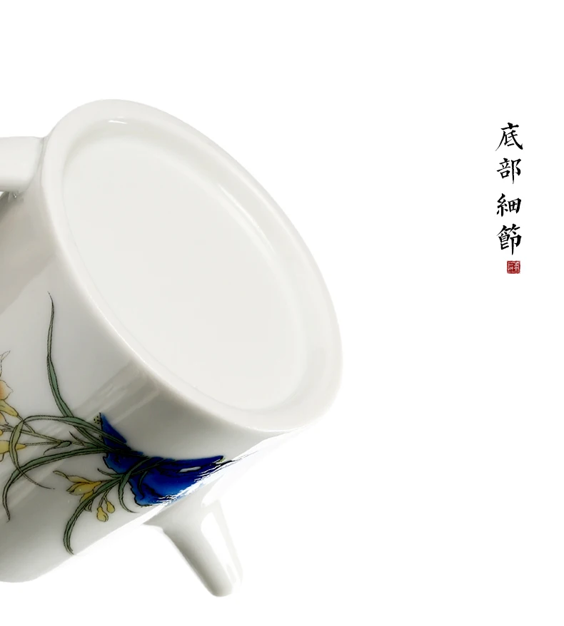 Китайский чайник керамический ручной росписью teaware фильтр белый фарфоровый чайник японский Кунг Фу церемония пуэр набор один горшок